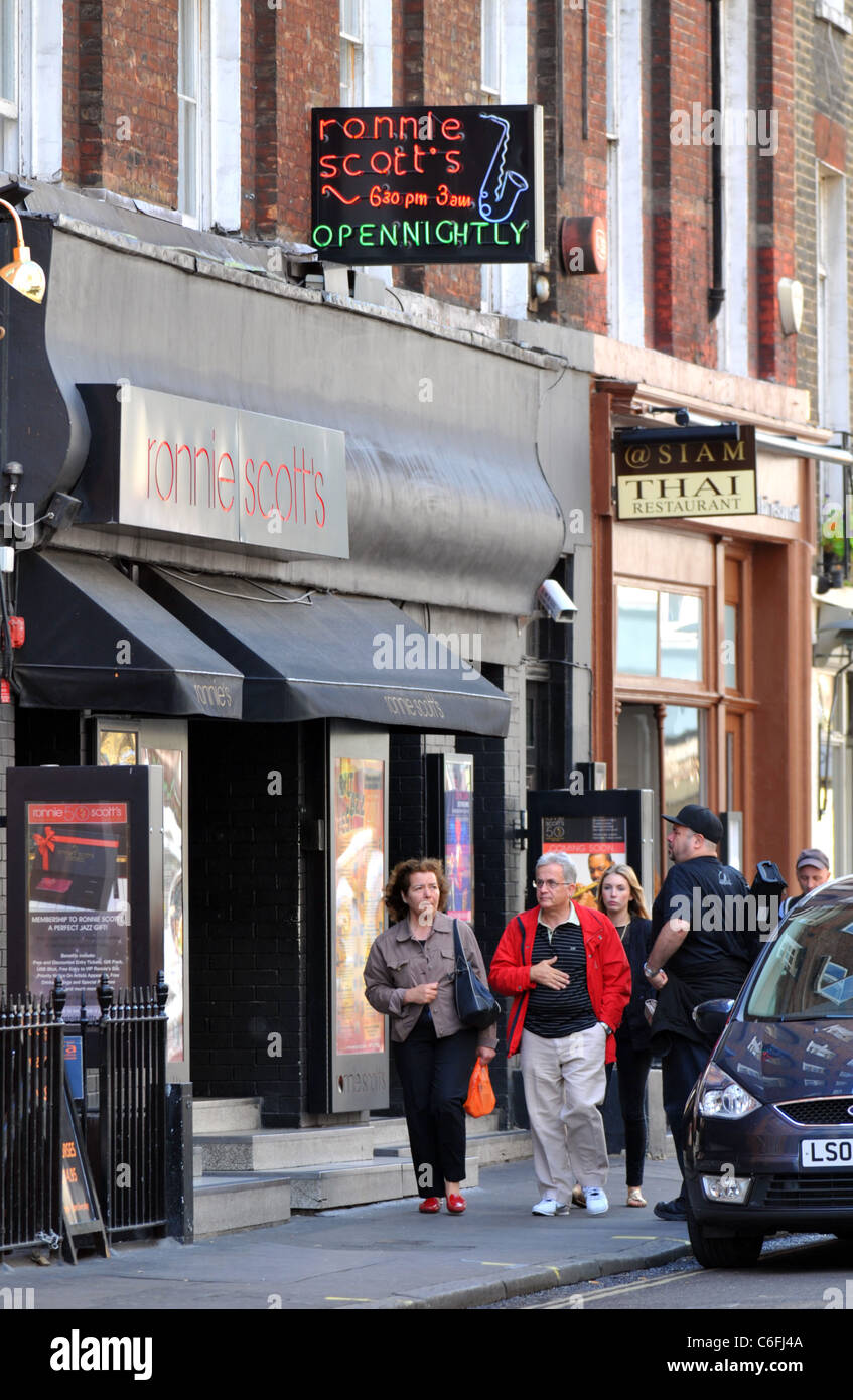 Ronnie Scott's Jazz Club, Frith Street, Soho, London, Britain, UK Stock Photo