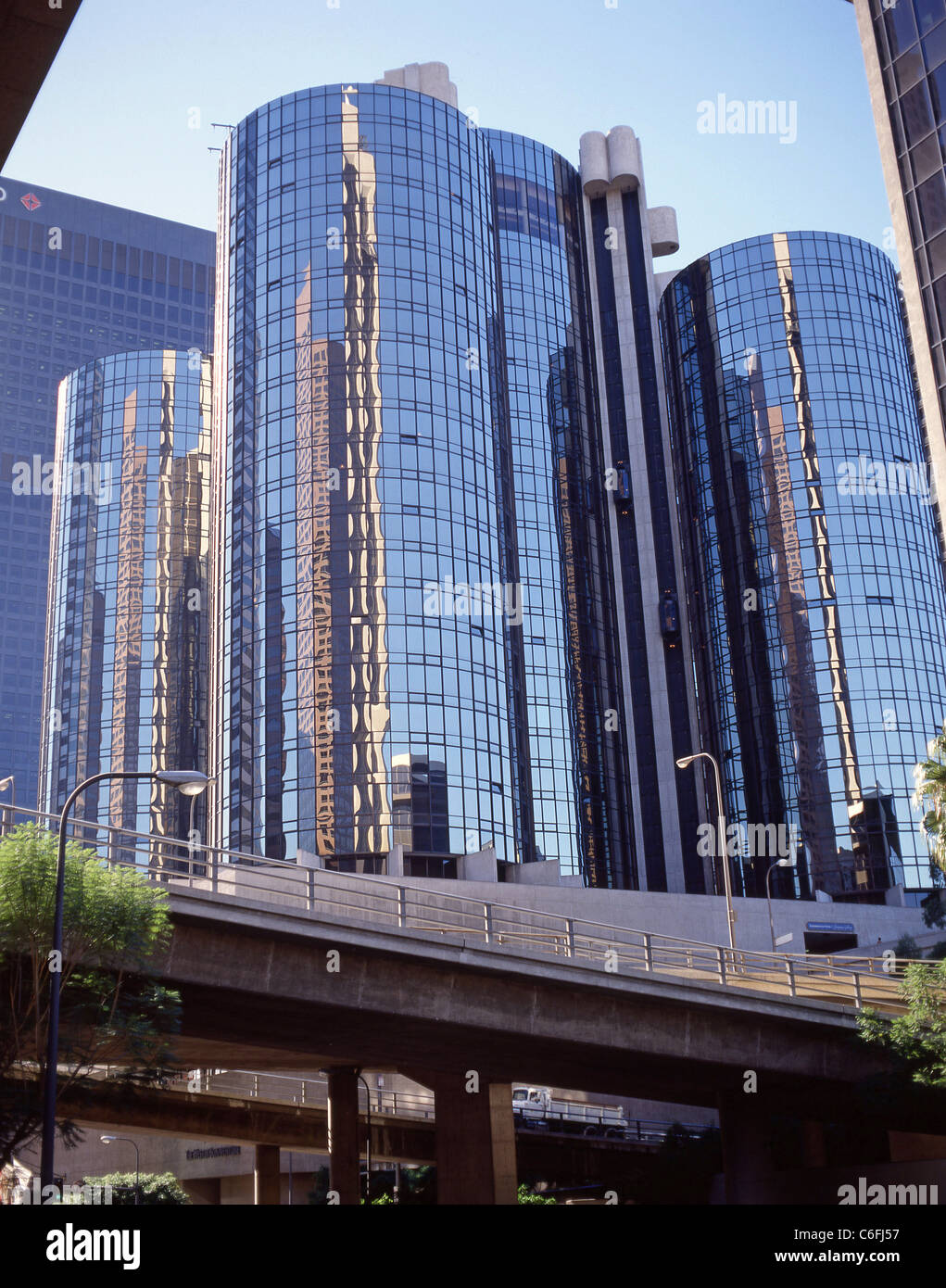 Skyscrapers in Downtown business district, Los Angeles, California, United States of America Stock Photo