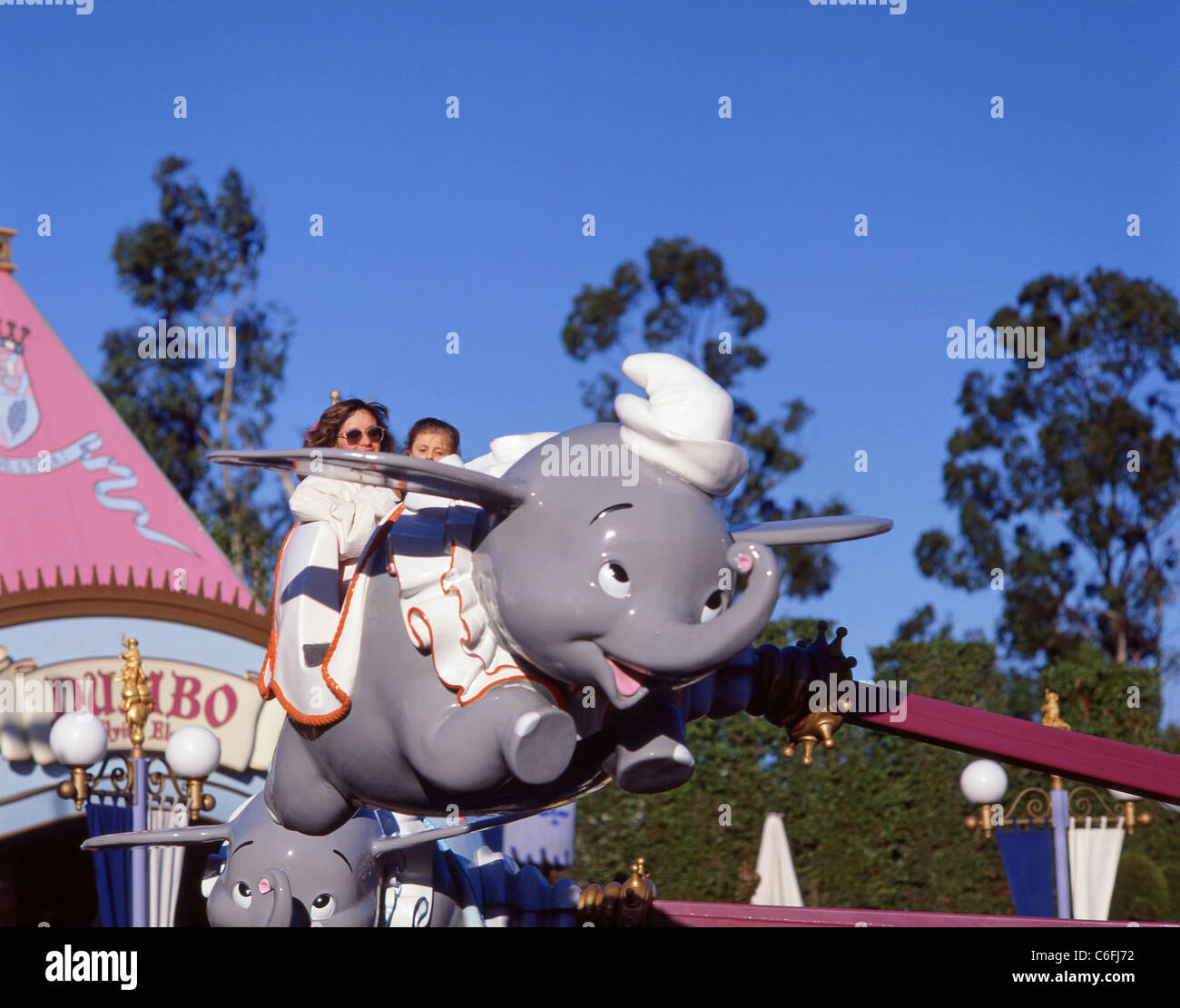 'Dumbo the Flying Elephant' ride, Fantasyland, Disneyland, Anaheim, California, United States of America Stock Photo