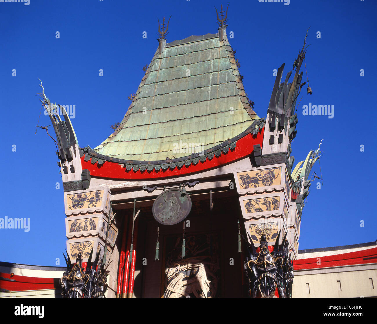Front entrance of TCL Chinese Theatre, Hollywood Boulevard, Hollywood, Los Angeles, California, United States of America Stock Photo