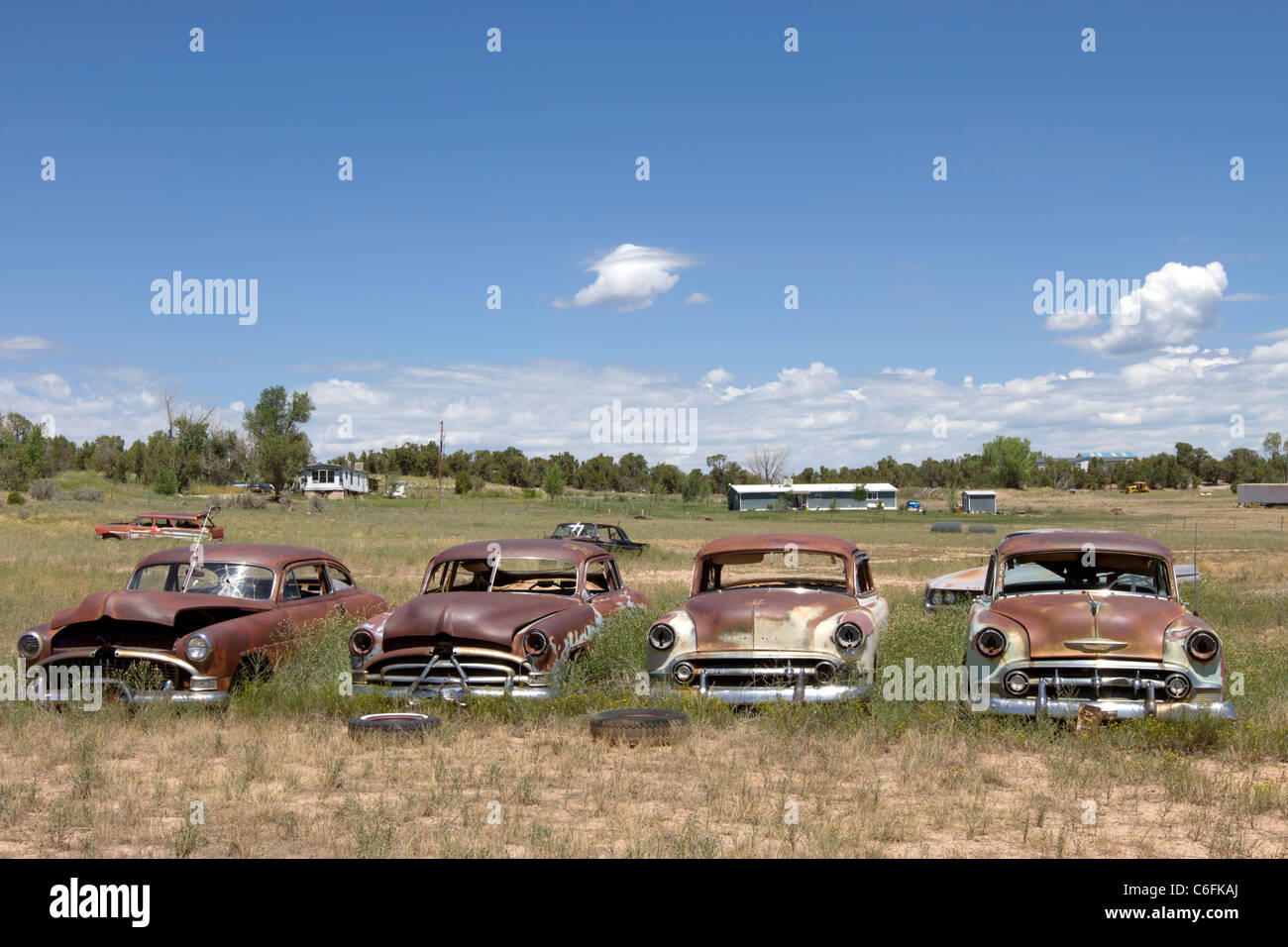 Abandoned cars near Cortez, Colorado Stock Photo Alamy