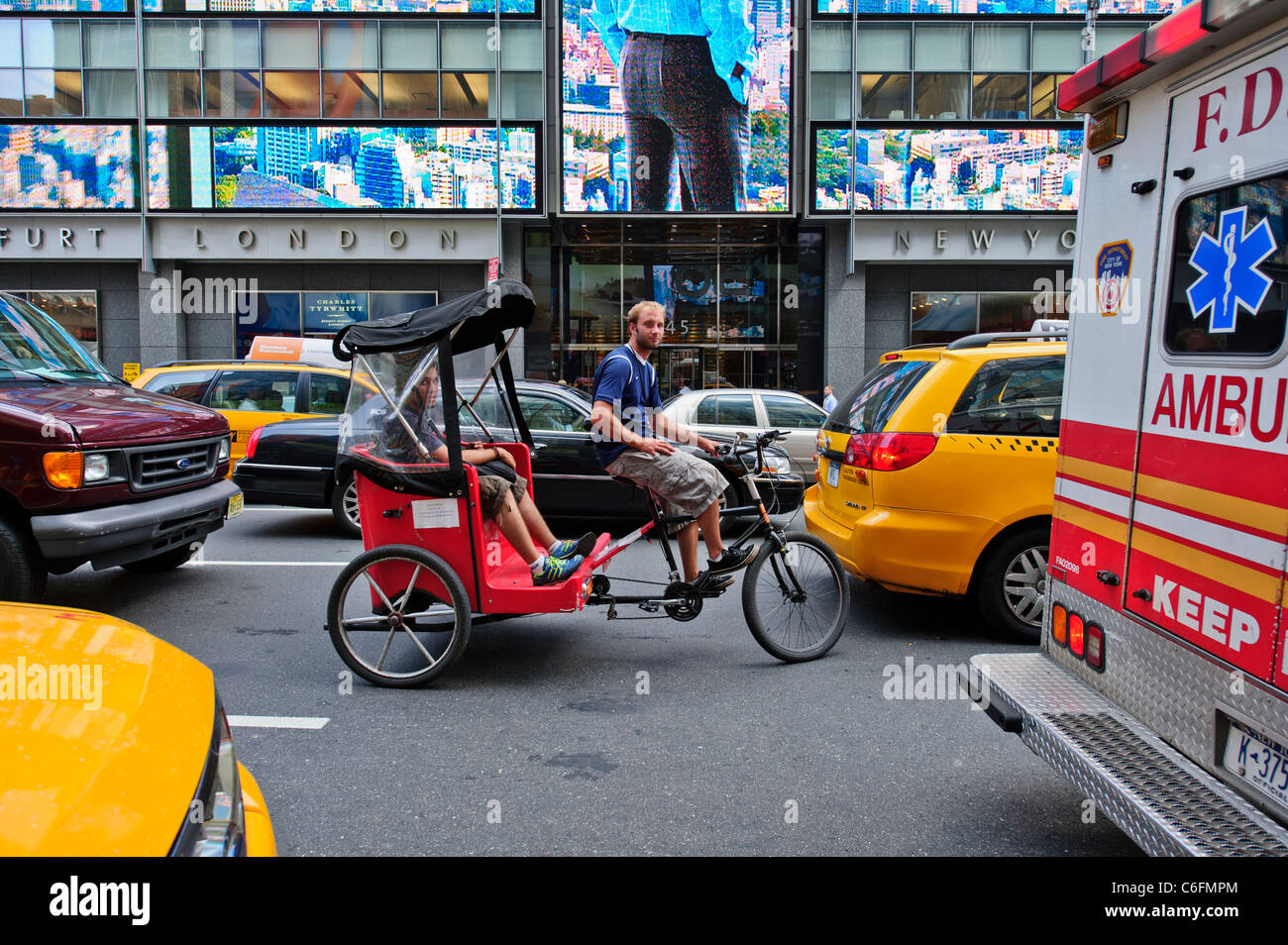 Rickshaw, New York, Manhattan, USA. Stock Photo