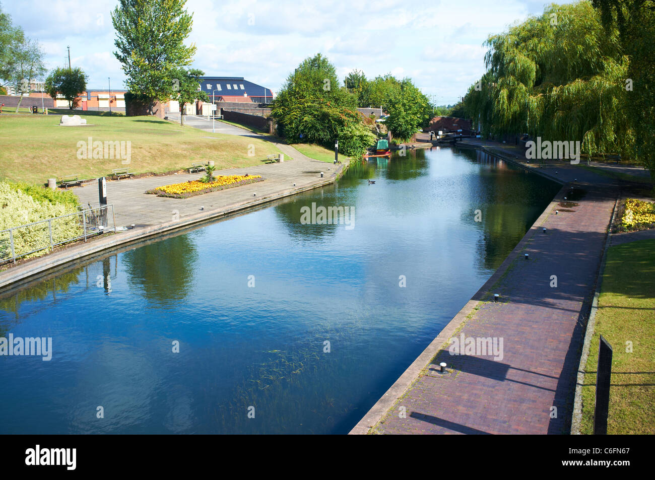 Broad Street Canal Basin Wolverhampton UK Stock Photo