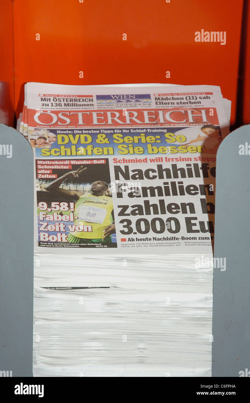 Free newspaper Österreich Stock Photo Alamy