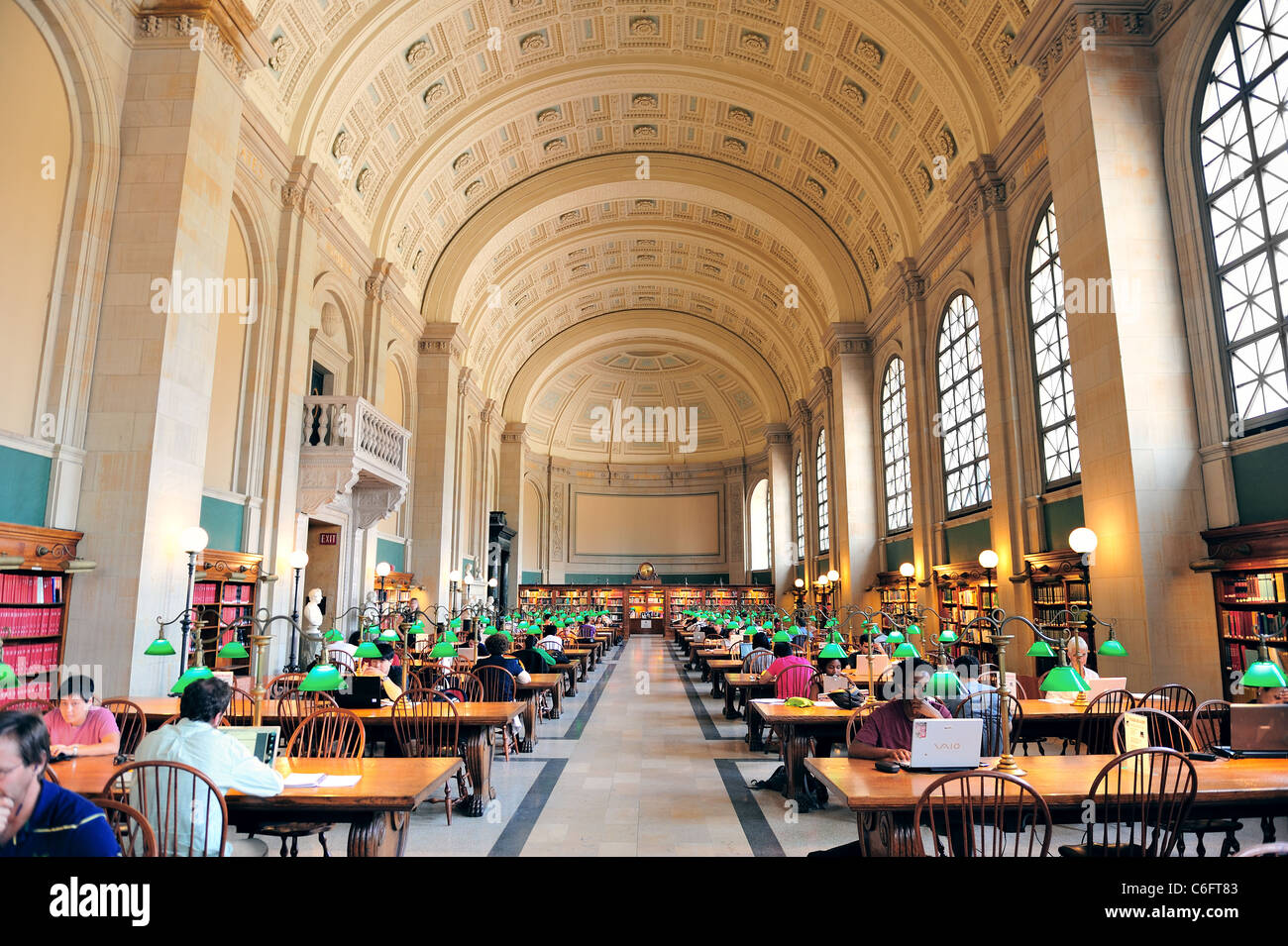 Boston Library interior Stock Photo Alamy