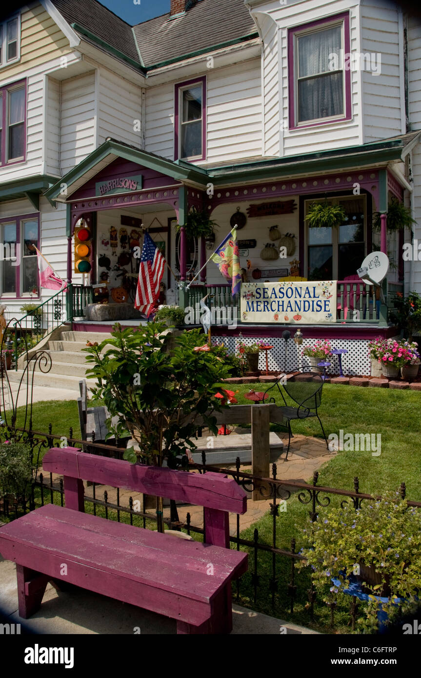 Harrison's Antiques in downtown Grafton, Illinois which is a stop on