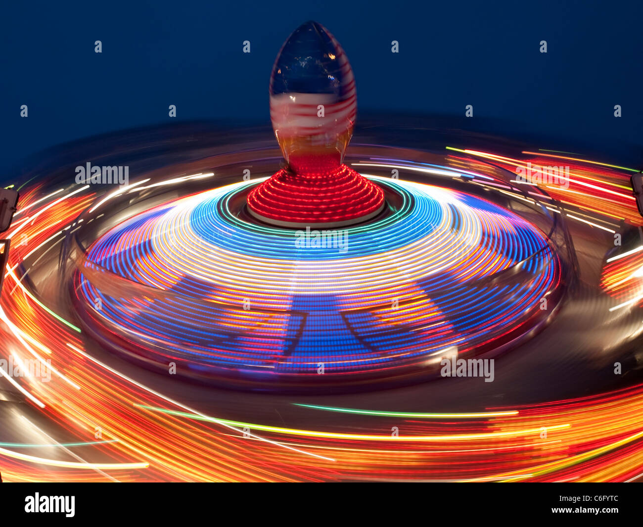 A spinning ride at Goose Fair, Nottingham England UK Stock Photo Alamy
