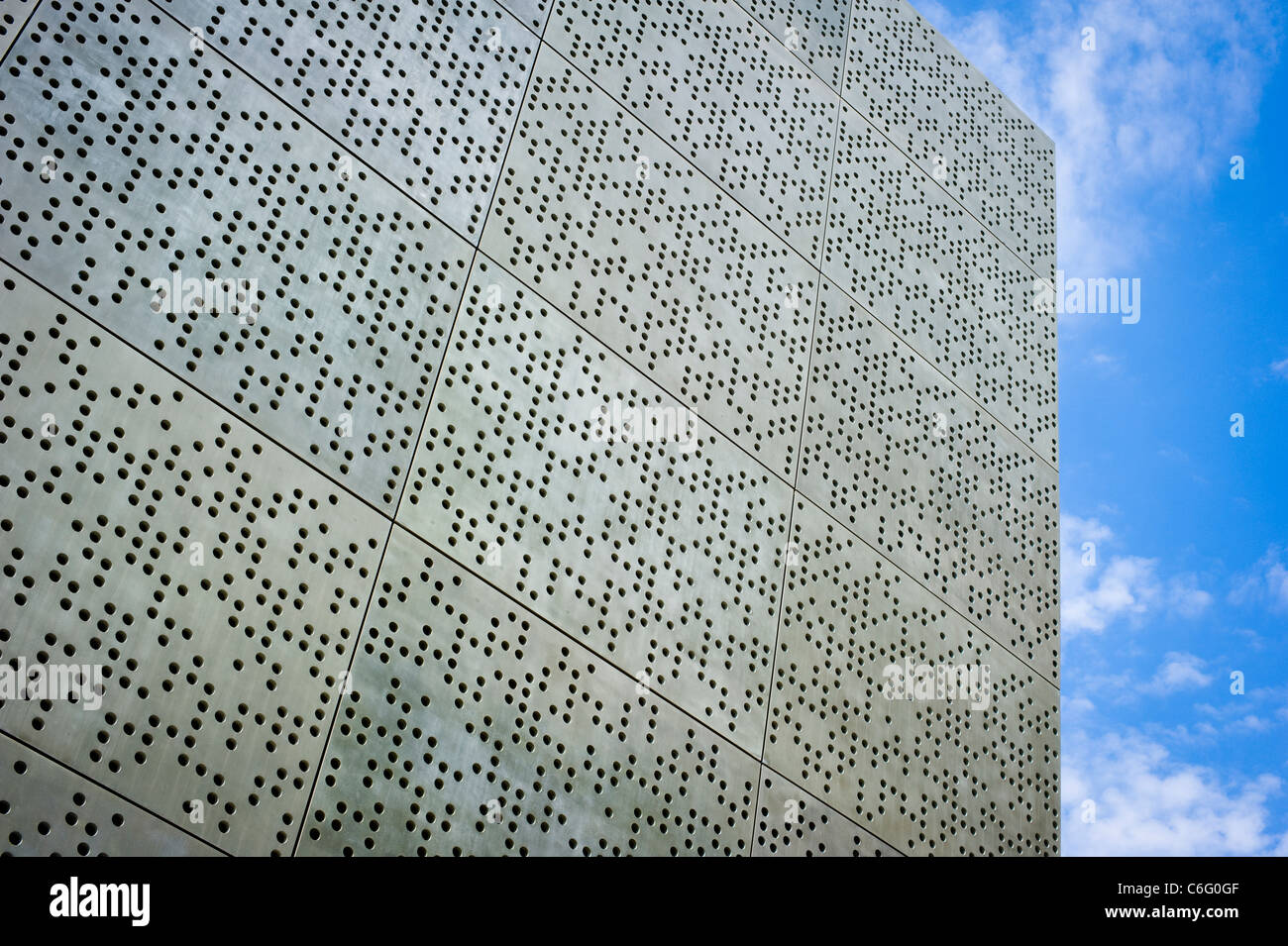 Library of Blanquerna Faculty of Communication is a modern and remarkable building which is property by Ramon Llull University Stock Photo