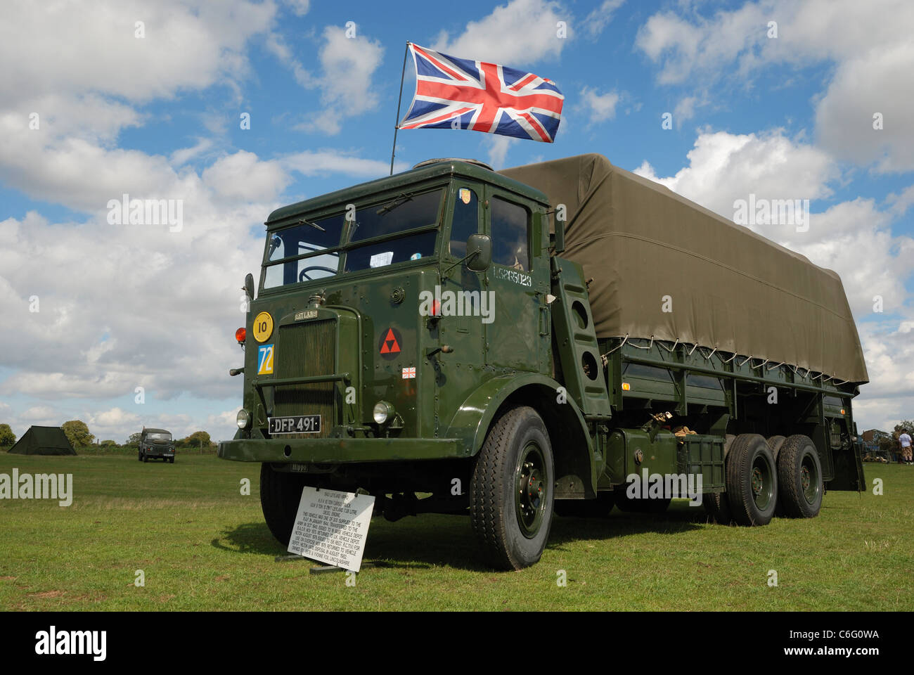 A 1943 Leyland Hippo 6x4 10 ton cargo truck. Lincolnshire, England. Stock Photo