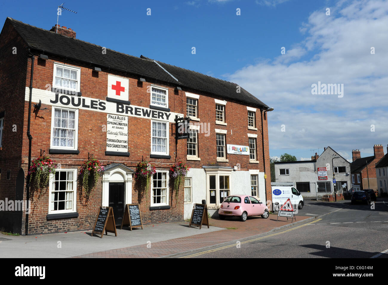 Joule's Brewery and Red Lion pub Market Drayton Shropshire Stock Photo
