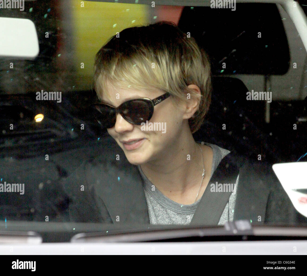 Carey Mulligan leaving her hotel wearing black sunglasses London