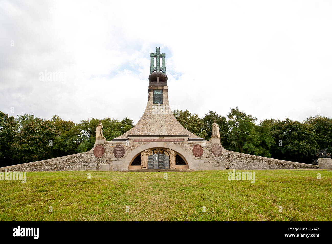 The Mohyla Miru 'Cairn of Peace' memorial to the battle of Austerlitz. Stock Photo
