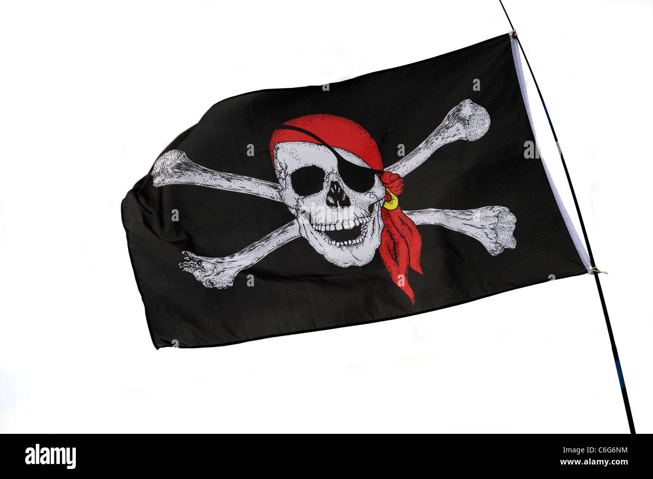 skull and crossbones flag flying at southsea kite festival Stock Photo Alamy