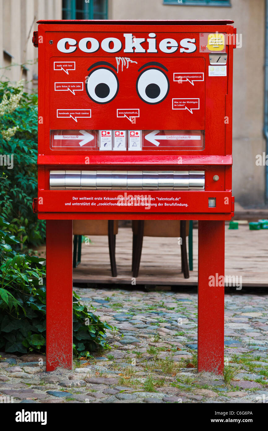 Cookie vending machine, Oranienburgerstrasse, Berlin Mitte Stock Photo