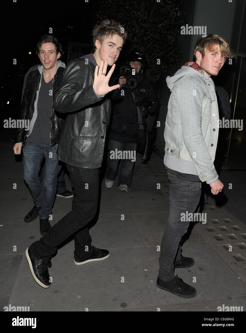 Dougie Poynter From Boy Band Mcfly Enjoys A Night Out With Fellow Stock Photo Alamy