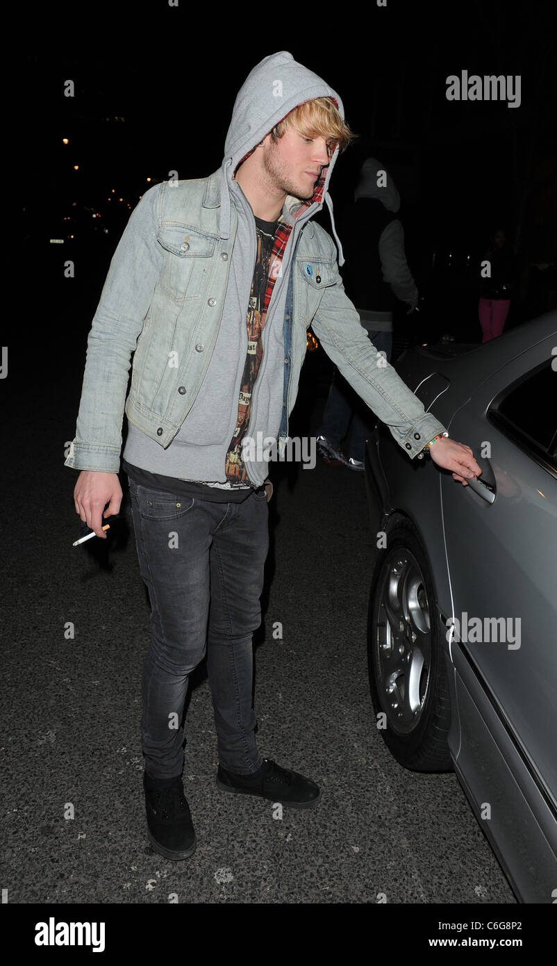 Dougie Poynter from boy band McFly enjoys a night out with fellow band ...