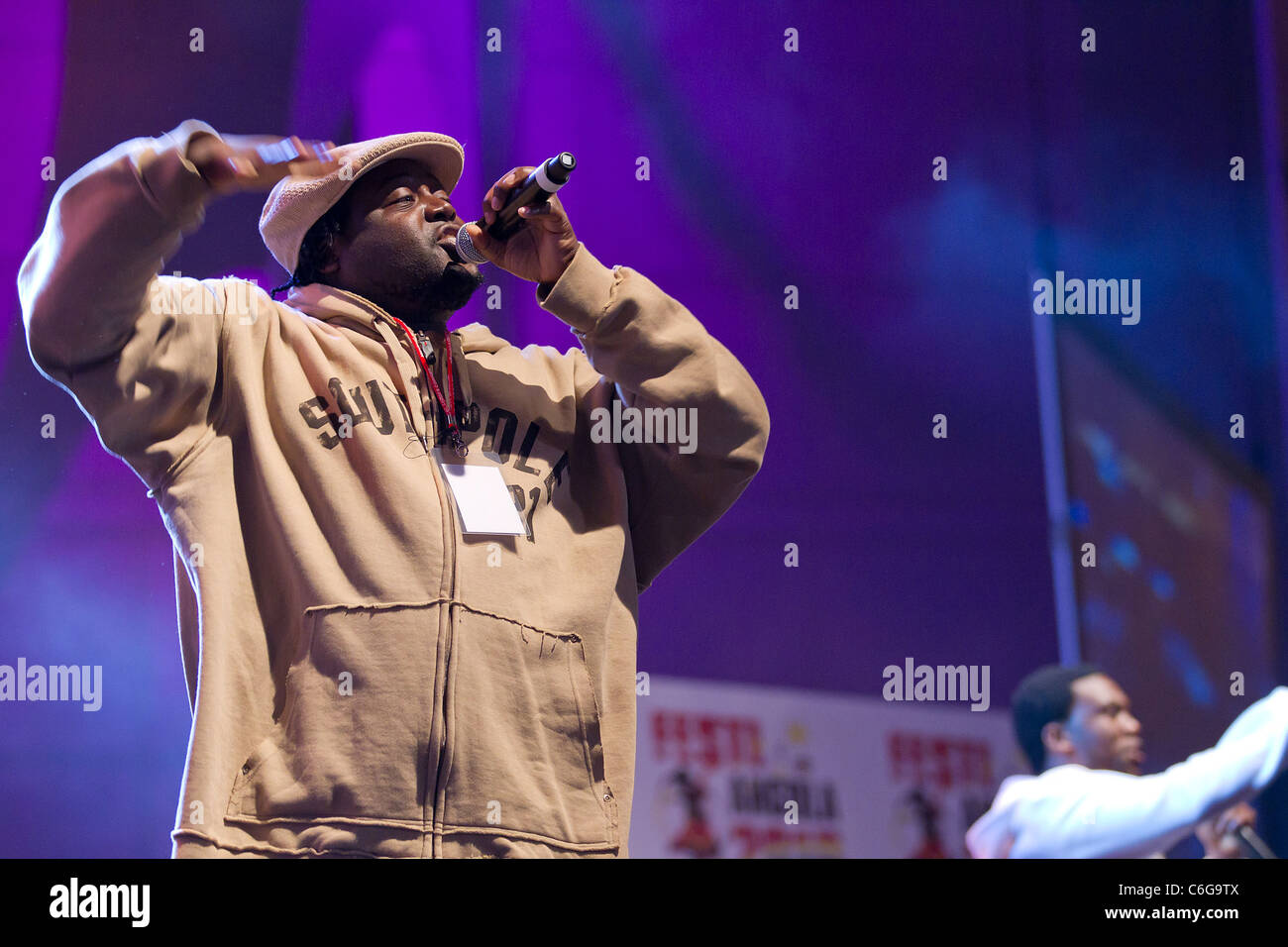 Yannick and Afroman performing at the Festival FestiAngola held at the Pavilhao Atlantico. Lisbon, Portugal - 10.04.10 Stock Photo