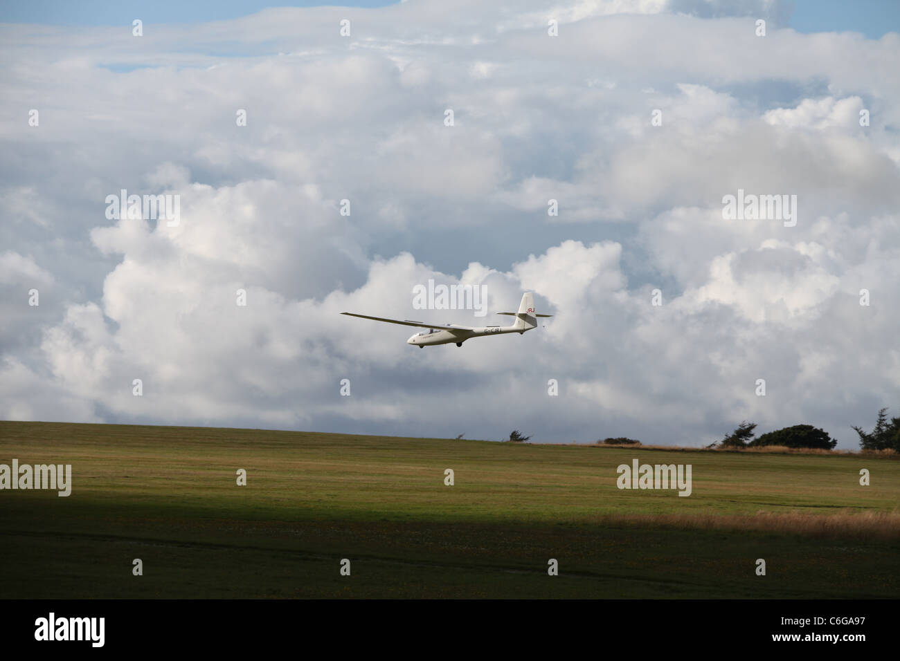 Gliding at Great Hucklow in the Peak District National Park with the