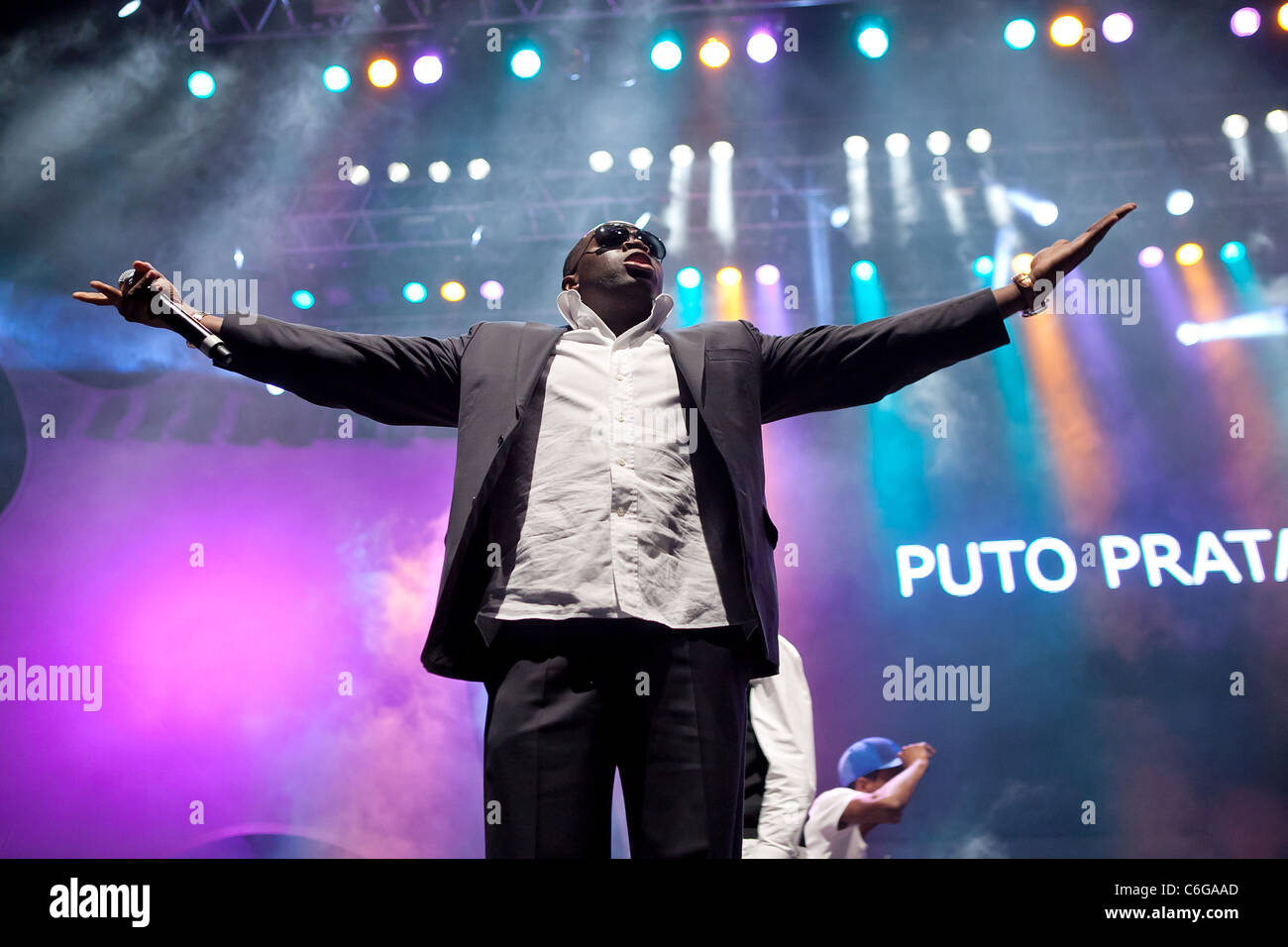 Puto The Rapper Puto Prata performing at the Festival FestiAngola held at the Pavilhao ...