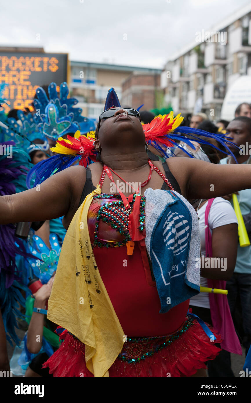Female dancer at Notting Hill Carnival Stock Photo - Alamy