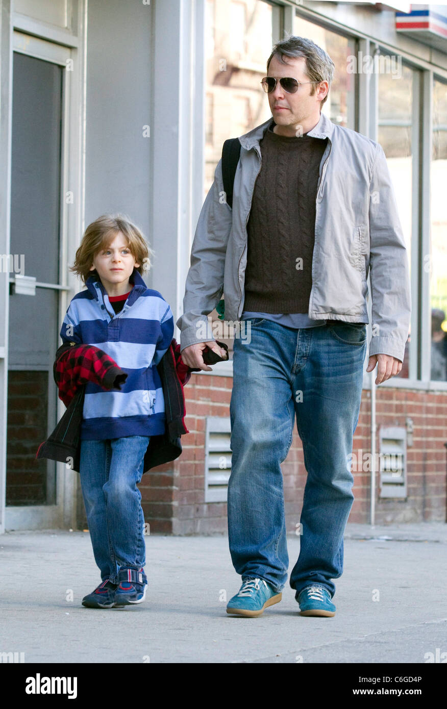 Matthew Broderick And His Son James Wilkie Broderick Walking In ...