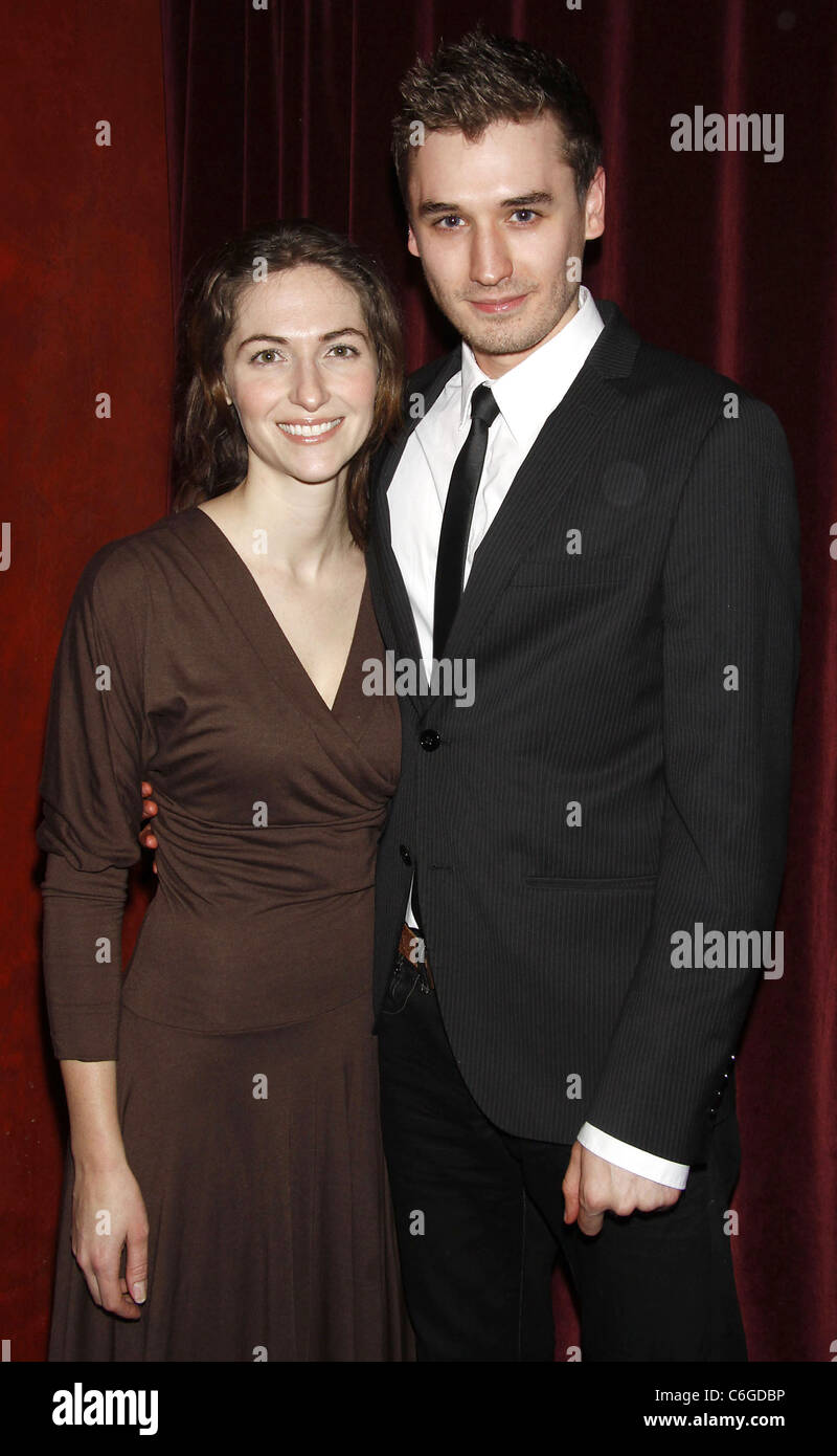 Danielle Slavick and Seth Numrich Opening night after party for the Off-Broadway play 'Blind' held at Dublin6 New York City, Stock Photo