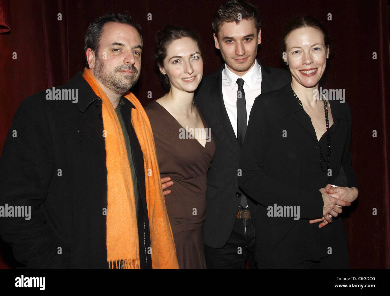 Craig Wright, Danielle Slavick, Seth Numrich, and Veanne Cox Opening night after party for the Off-Broadway play 'Blind' held Stock Photo