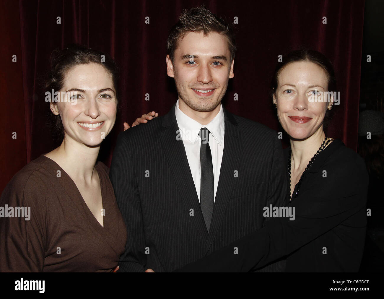 Danielle Slavick, Seth Numrich, and Veanne Cox Opening night after party for the Off-Broadway play 'Blind' held at Dublin6 New Stock Photo
