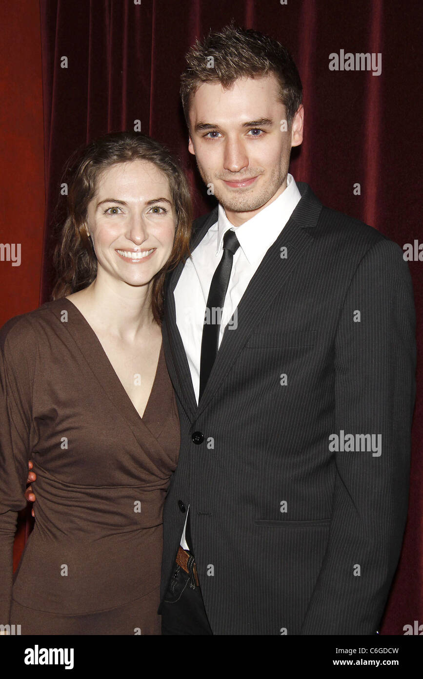 Danielle Slavick and Seth Numrich Opening night after party for the Off-Broadway play 'Blind' held at Dublin6 New York City, Stock Photo