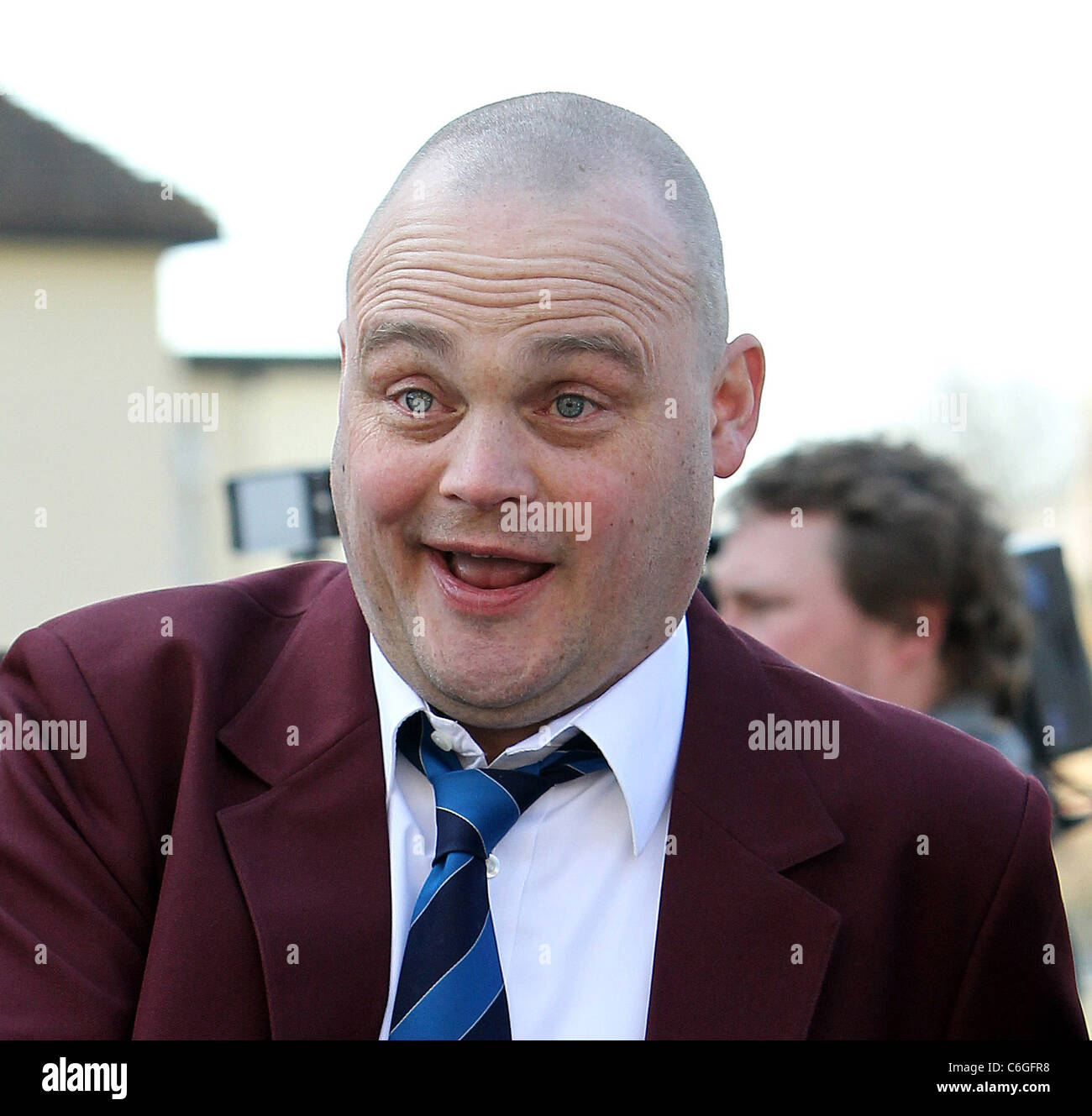 Al Murray filming a new 'Walkers Crisps' commercial in Sandwich. Kent