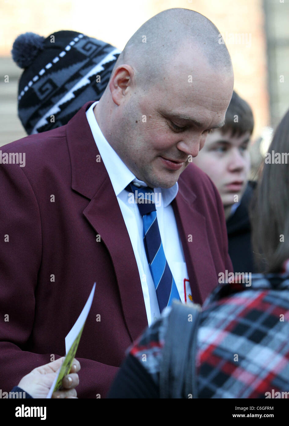 Al Murray filming a new 'Walkers Crisps' commercial in Sandwich. Kent