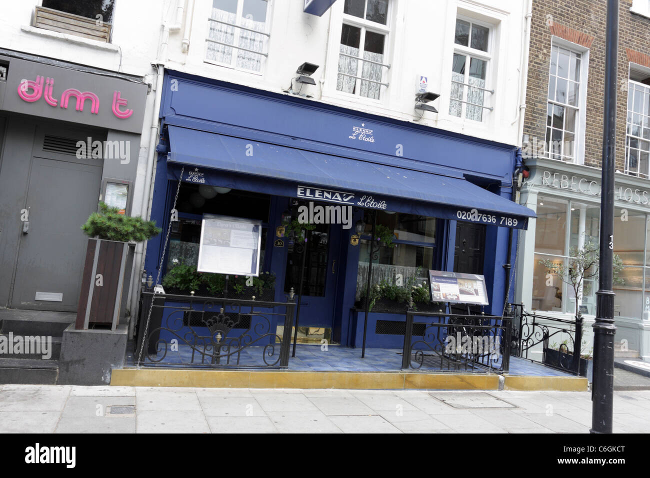 Elana's L'Etoile restaurant in Charlotte Street, London. Stock Photo