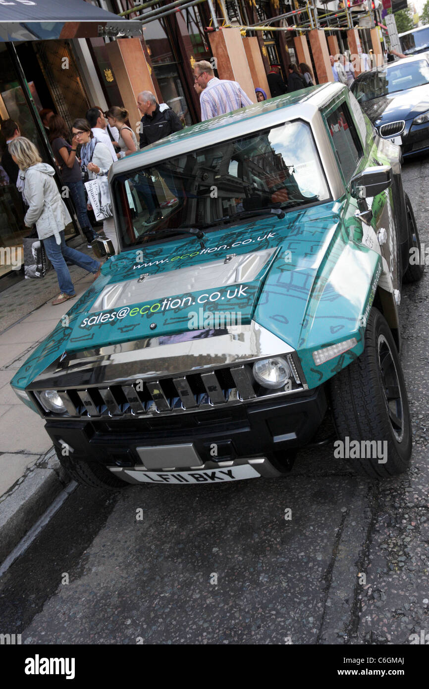 An MEV Hummer HX tm electric vehicle parked in New Bond Street, London. Stock Photo