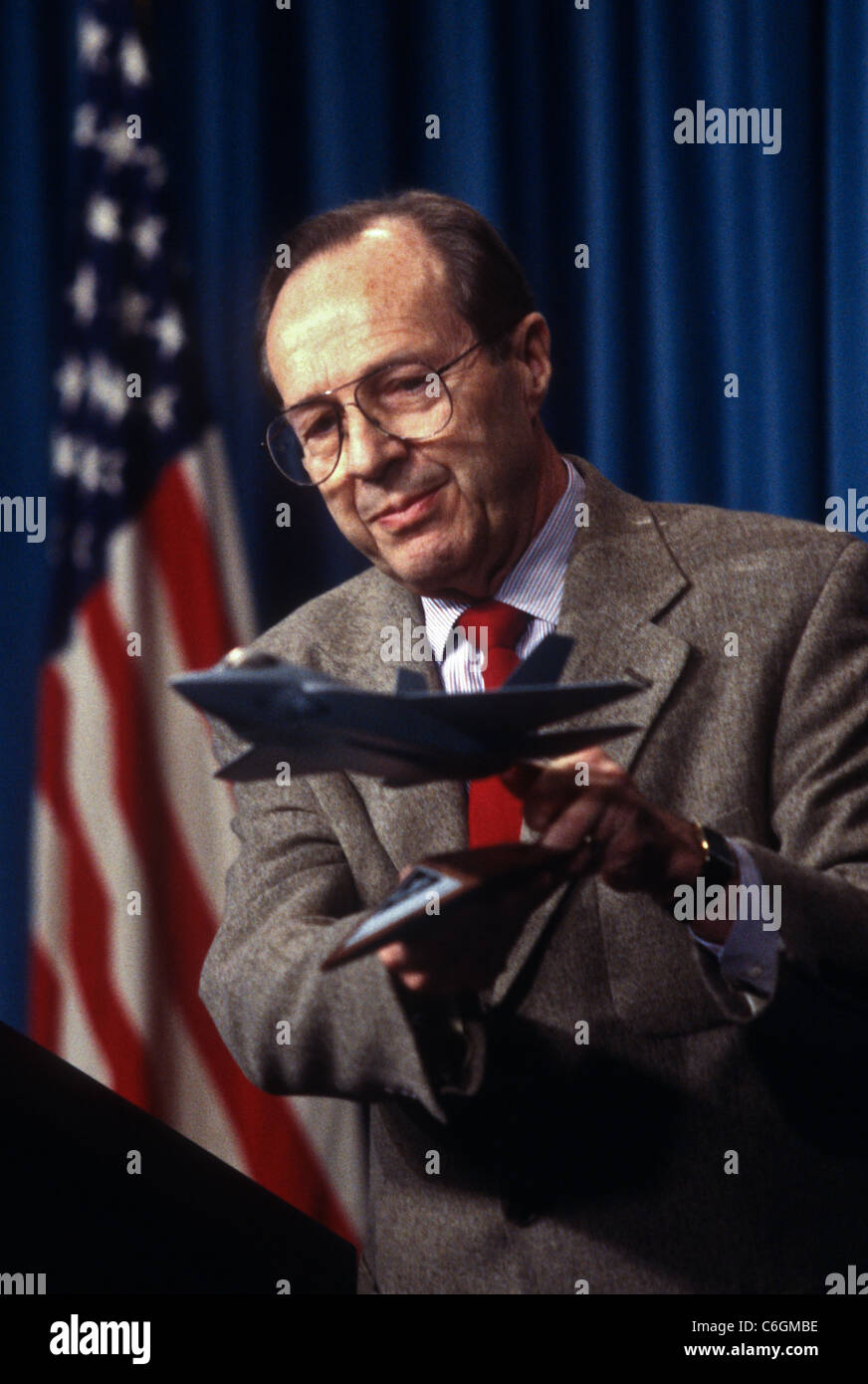 Secretary of Defense William Perry announces the finalists for the next