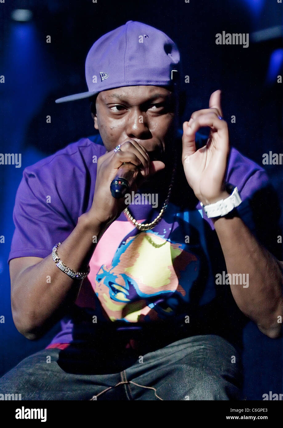Dizzee Rascal performing at the Manchester Evening News Arena ...