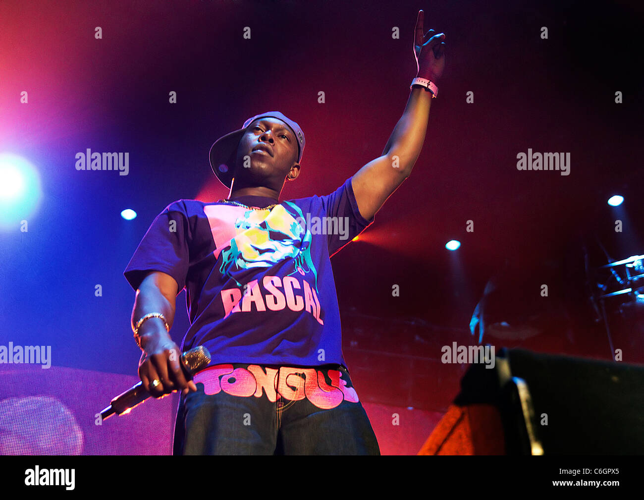 Dizzee Rascal performing at the Manchester Evening News Arena ...