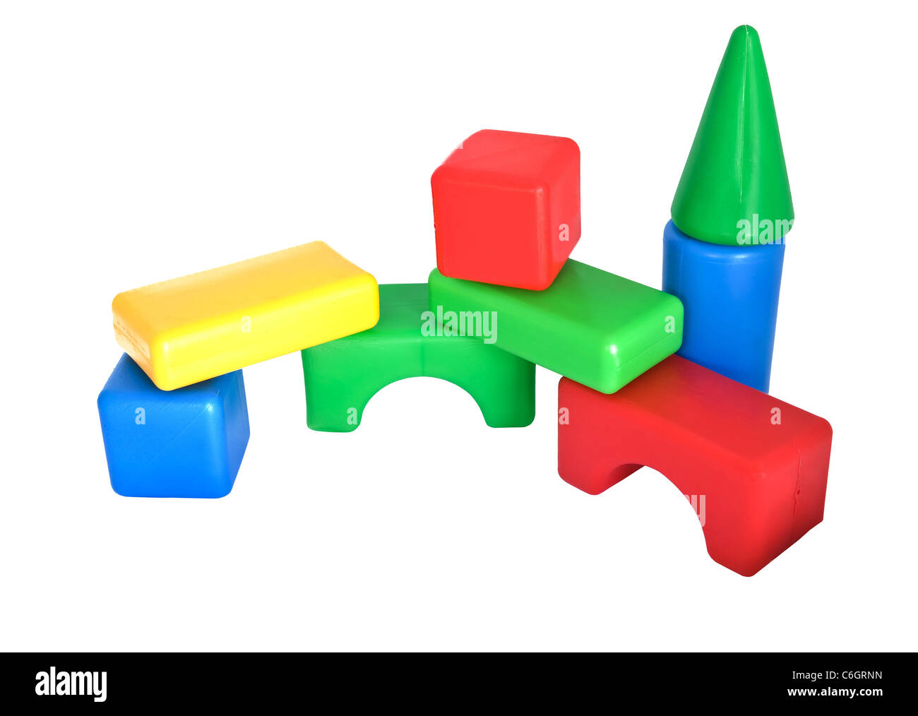 colorful cubes on white background Stock Photo