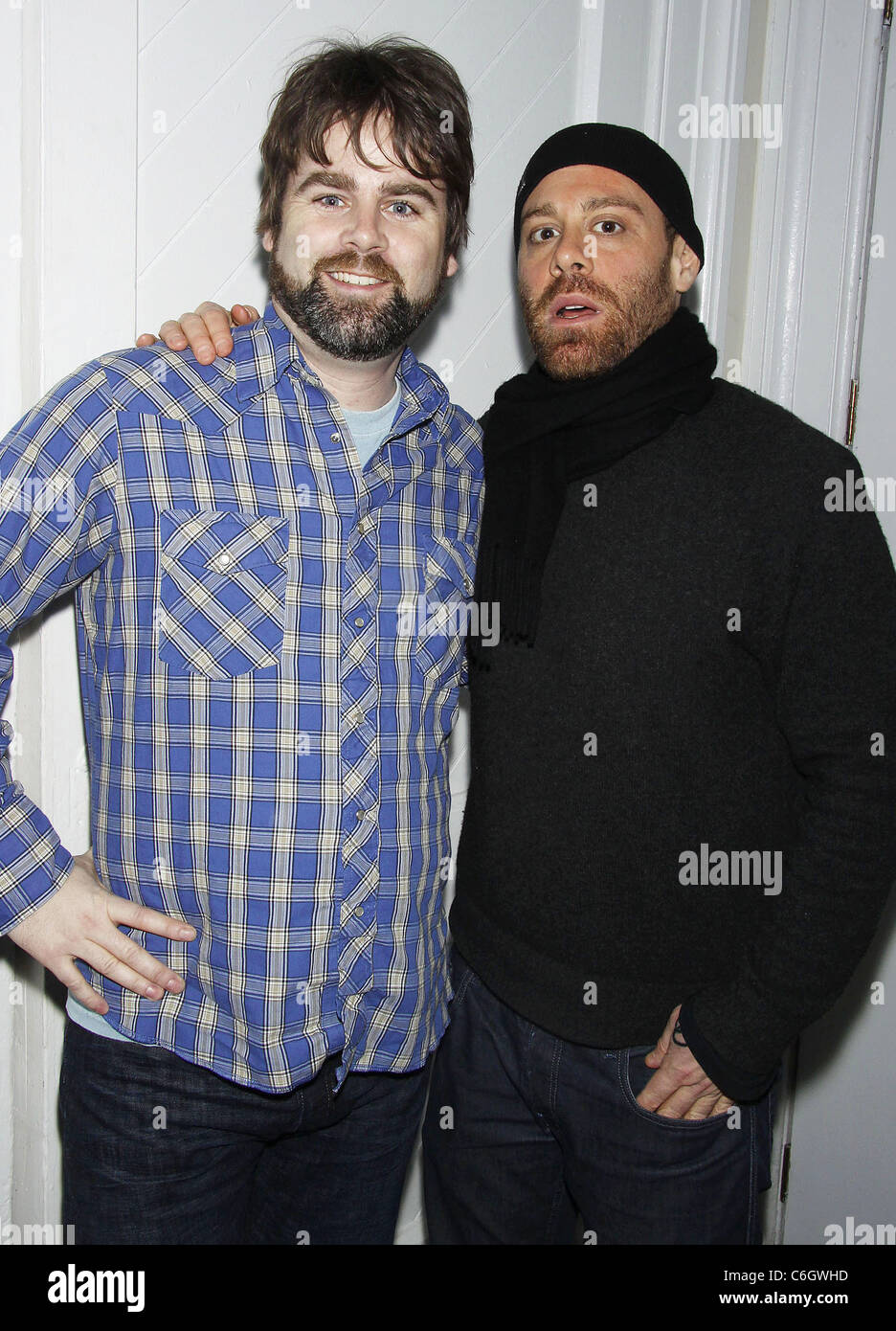 Haynes Thigpen and Matthew Rauch (cast members) opening night of the Off-Broadway revival of 'The Duchess of Malfi' held at the Stock Photo