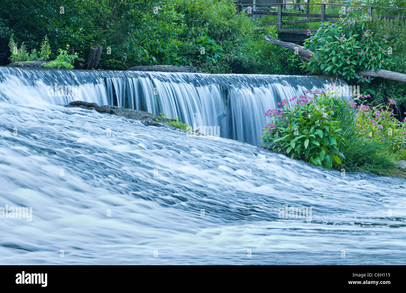 Wier at Scotton Mill in the Nidd near Knaresborough, North