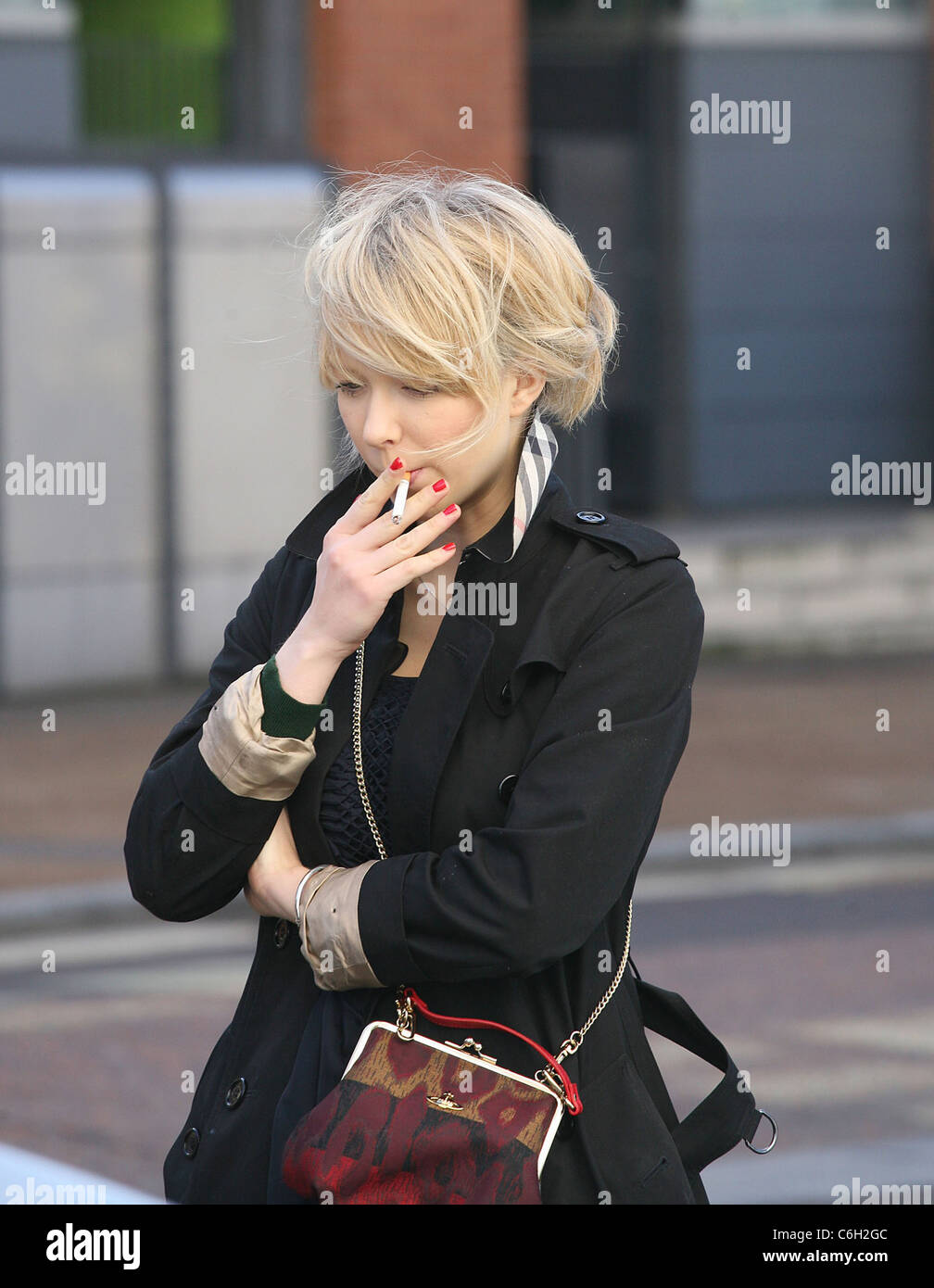 Ekaterina Ivanova outside the ITV studios London, England - 01.03.10 Stock Photo