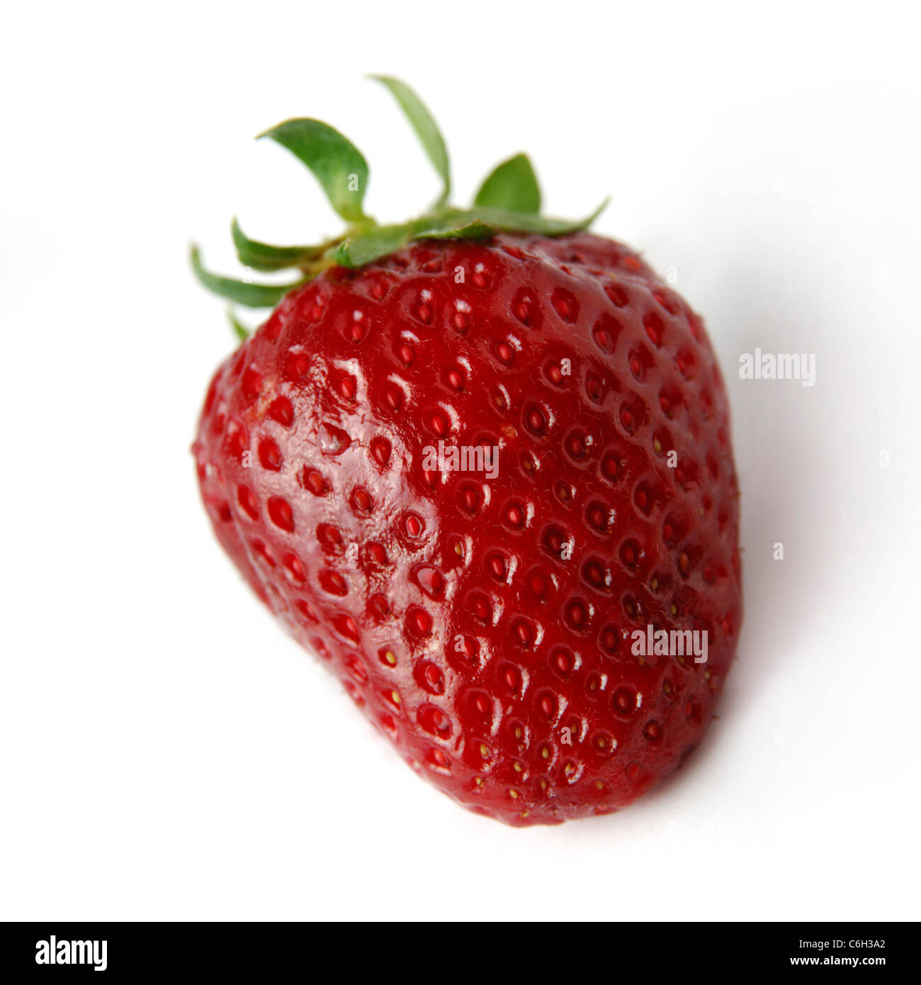 Strawberry Isolated close-up over white background Stock Photo - Alamy