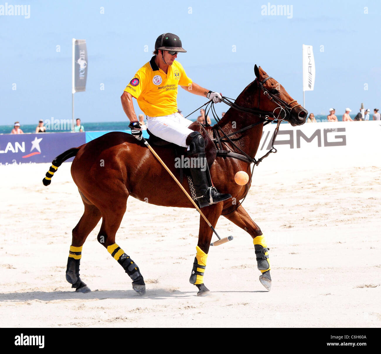 Polo player Nick Roland participate in the 2010 AMG South Beach Men ...