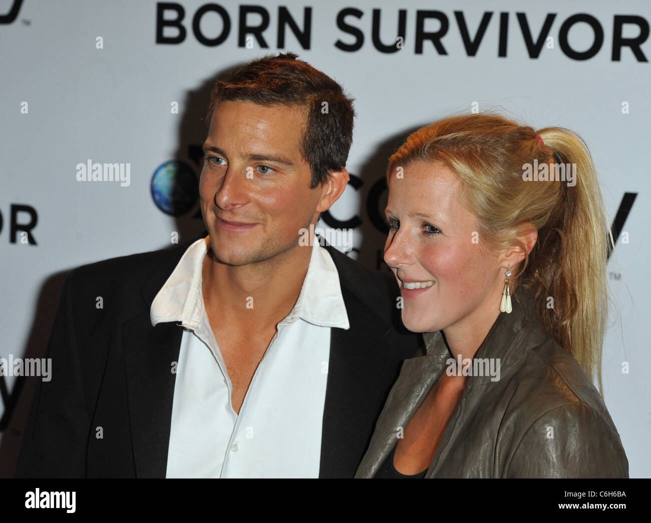 Bear Grylls with wife Shara Bear Grylls Born Survivor TV premiere