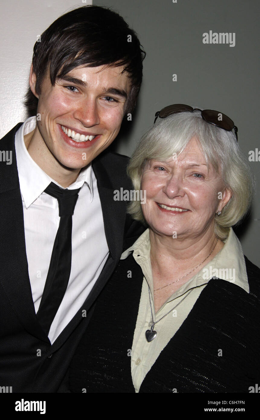 Sam Underwood and Joanne Woodward backstage after the Opening night of ...