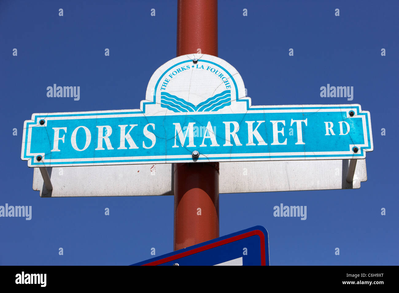 the forks market road Winnipeg Manitoba Canada Stock Photo