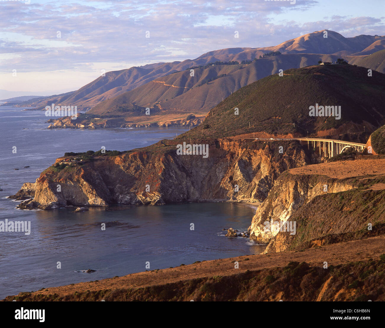 Coastal view from Pacific Highway 1, Big Sur, California, United States of America Stock Photo