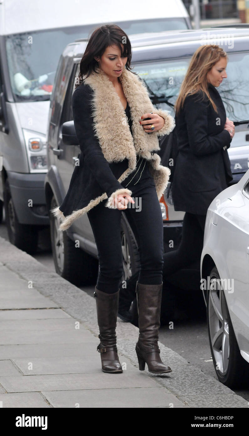 Christine bleakley leaving a restaurant with her sister nicola london