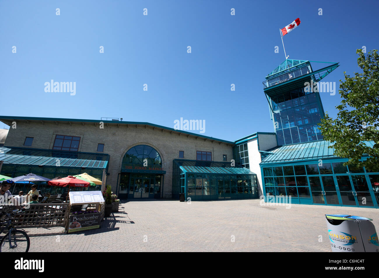 the forks market and tower Winnipeg Manitoba Canada Stock Photo