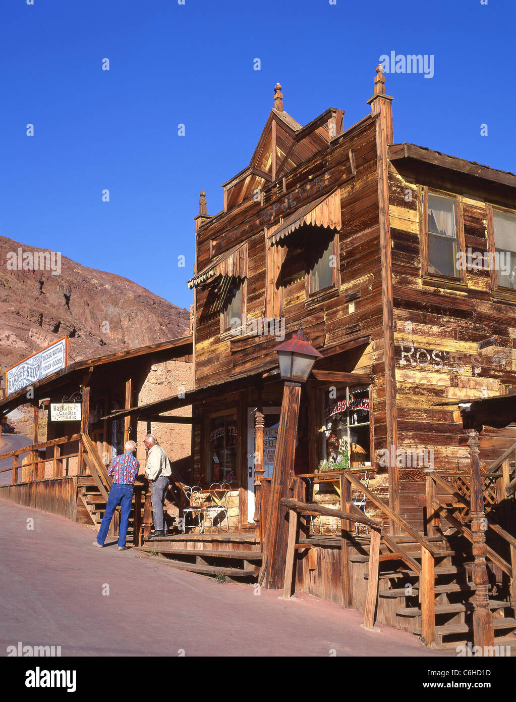 Western street, Calico Ghost Mining Town, Barstow, San Bernardino County, California, United States of America Stock Photo