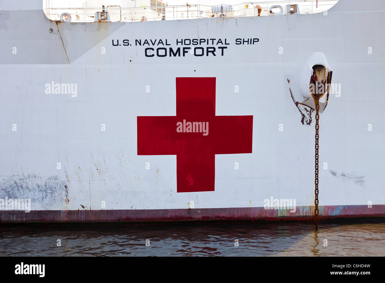USNS Comfort, Hospital Ship, San Salvador, El Salvador Stock Photo